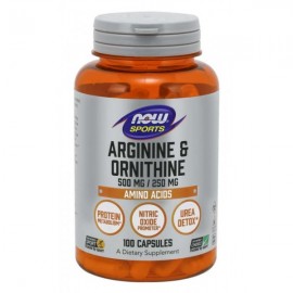 Arginin & Ornithin 500 mg / 250 mg - NOW Foods, 250cps