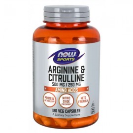 Arginin & Citrullin 500mg/250mg - NOW Foods, 120cps