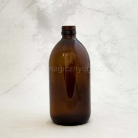 Braunglasflasche - 500ml, Innendurchmesser 28 mm