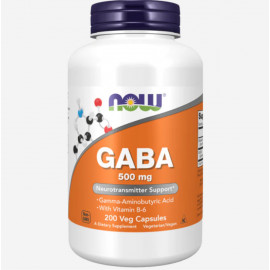 GABA 500 mg - NOW Lebensmittel, 200cps