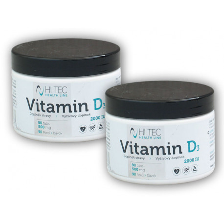 2x Health Line Vitamin D3 2000IU 90 Tabletten