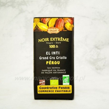 Dunkle Schokolade EL INTI Extreme 100% mit Criollo Kakao Bio 100g