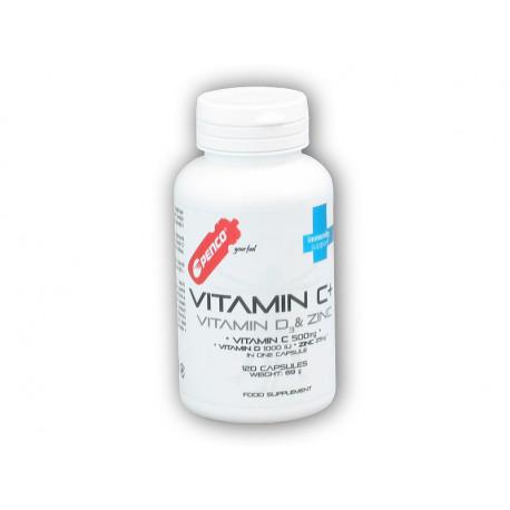 Vitamín C plus D3+Zinc 120 kapslí