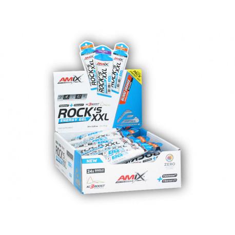 24x Rocks Energy Gel XXL mit Koffein 65g - Blutorange