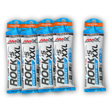 4x Rocks Energy Gel XXL Koffein 65g+1xGRATIS - Cola